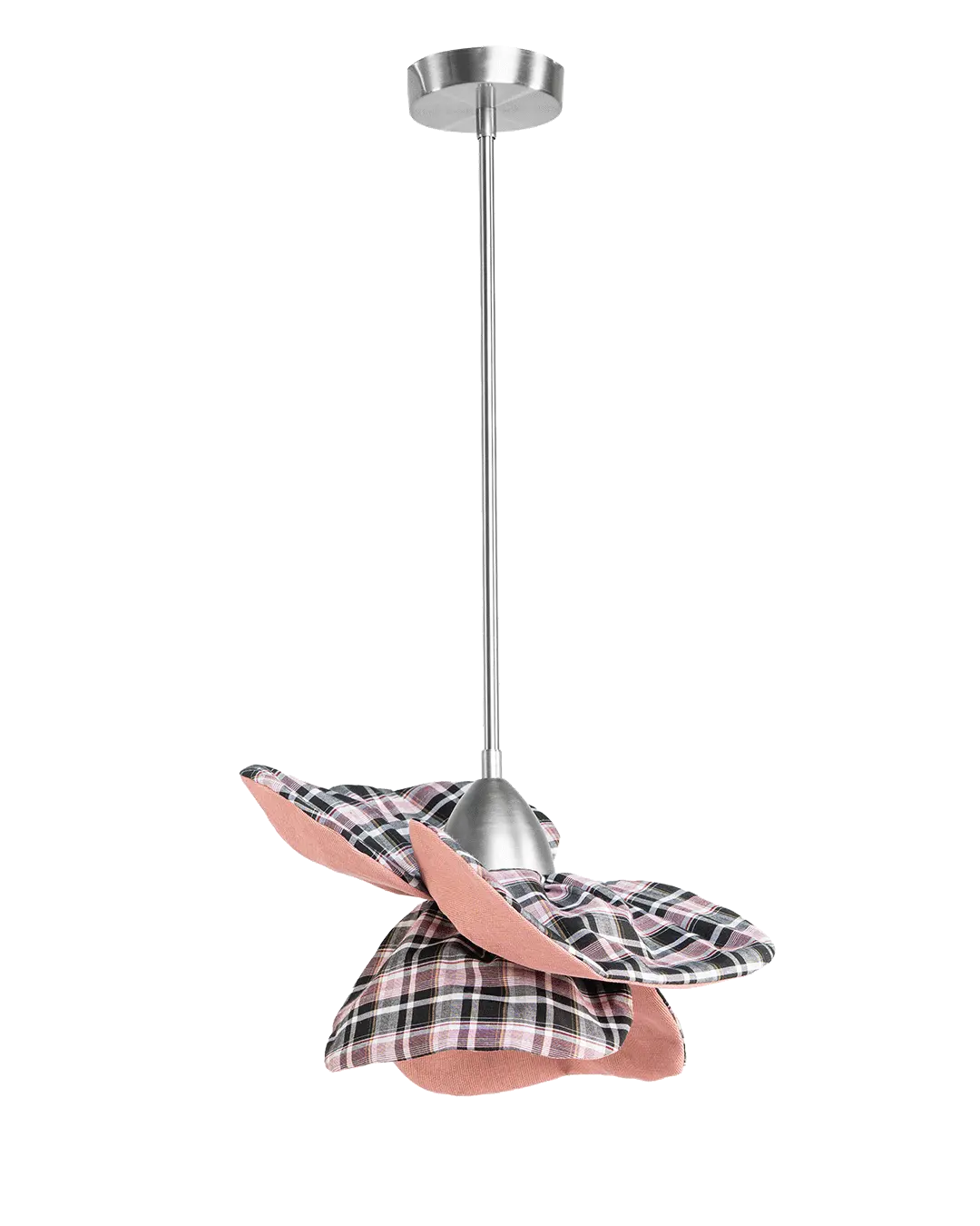 Pink Checked Poppy | Luminous Botanica wall lamp