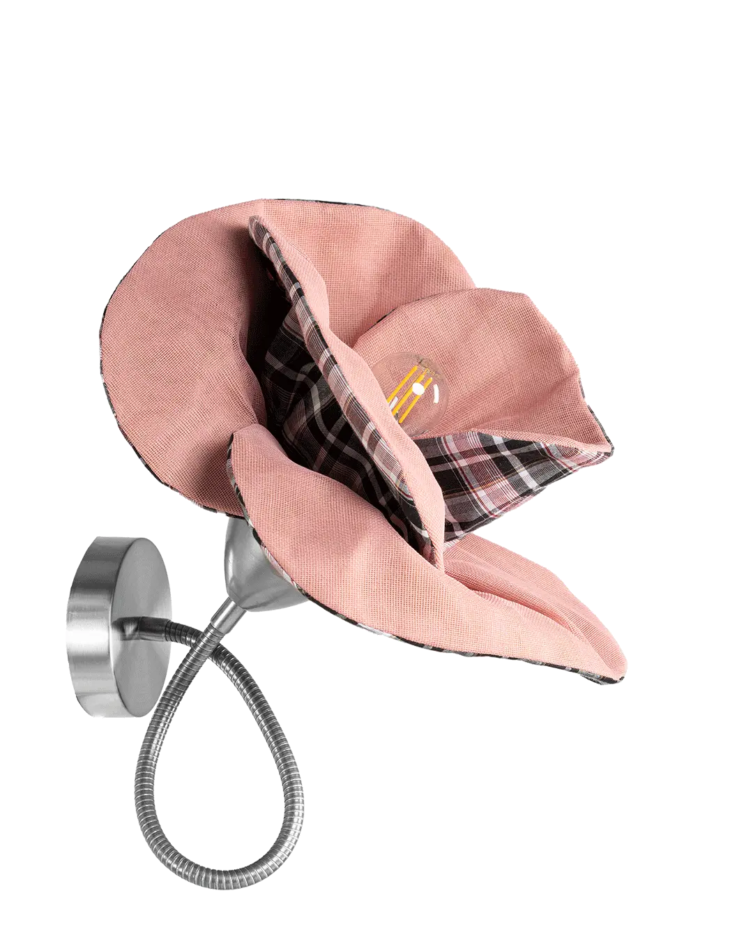 Pink Checked Poppy | Luminous Botanica pentant
