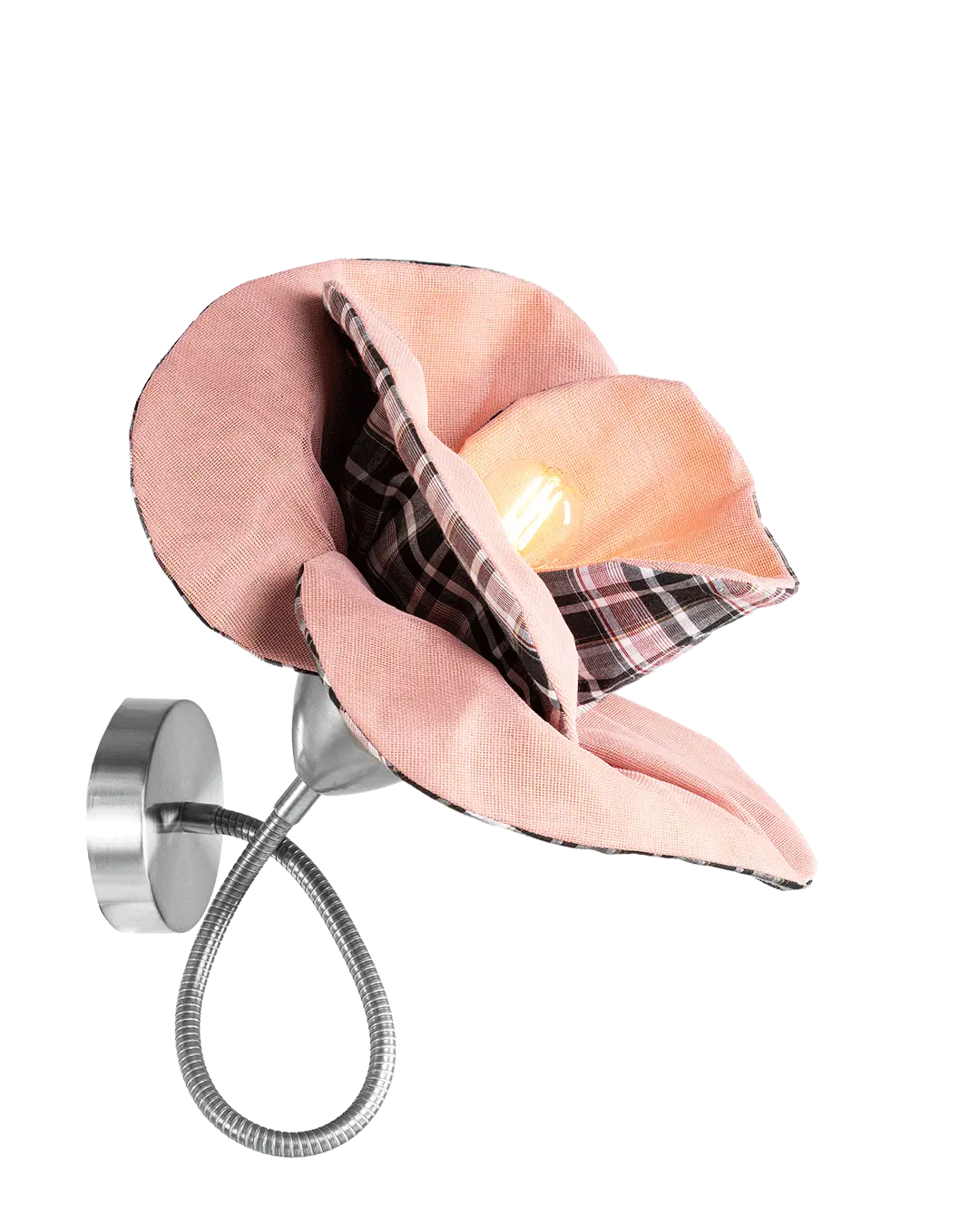 Pink Checked Poppy | Luminous Botanica pentant
