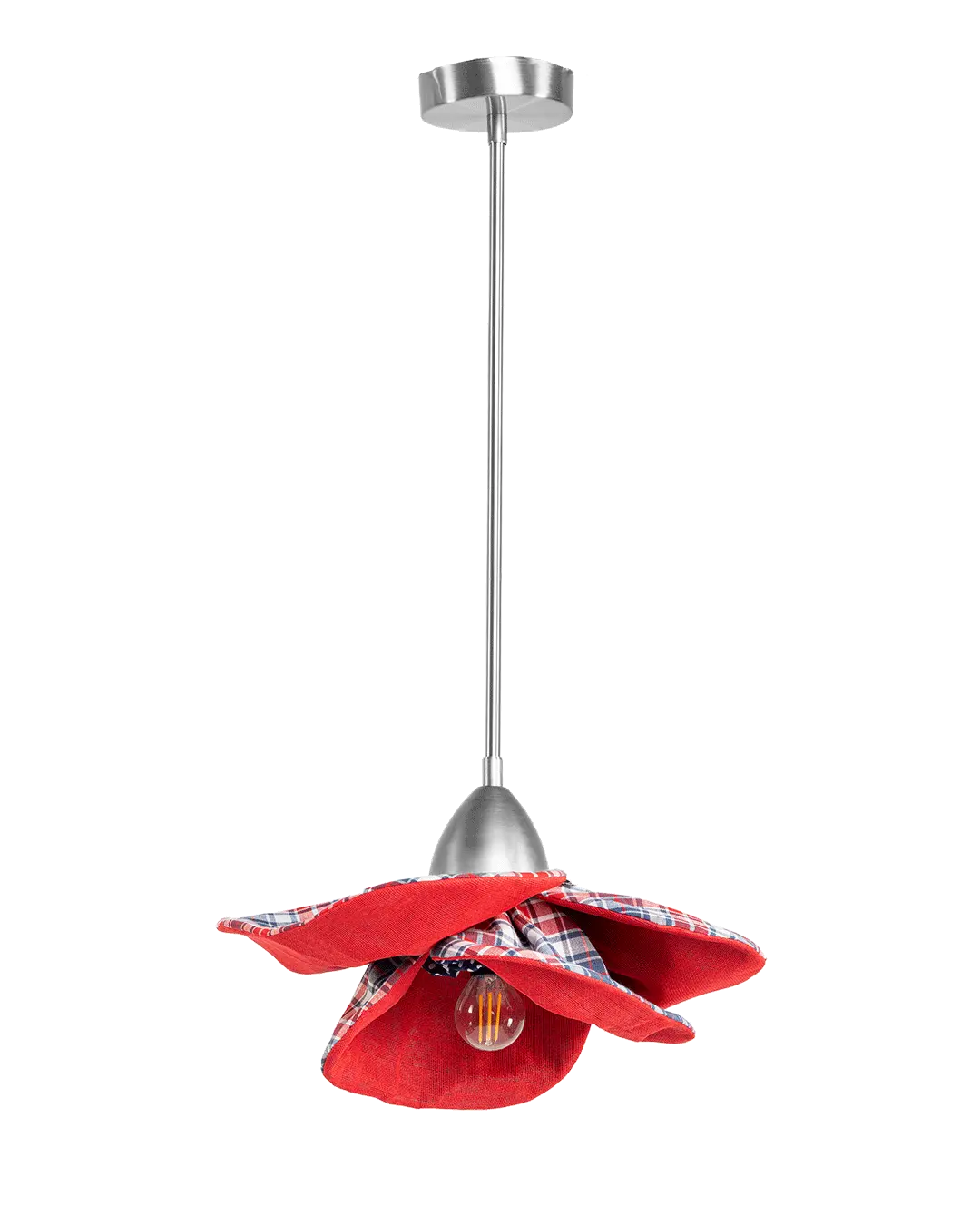 Red Checked Poppy | Luminous Botanica wall lamp