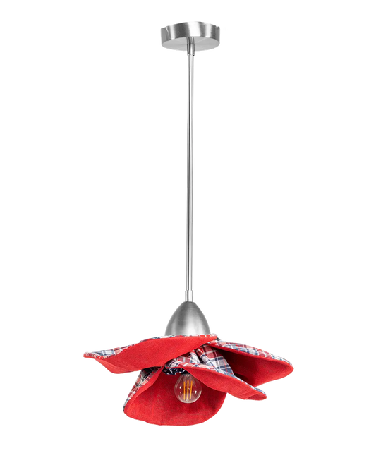 Red Checked Poppy | Luminous Botanica wall lamp